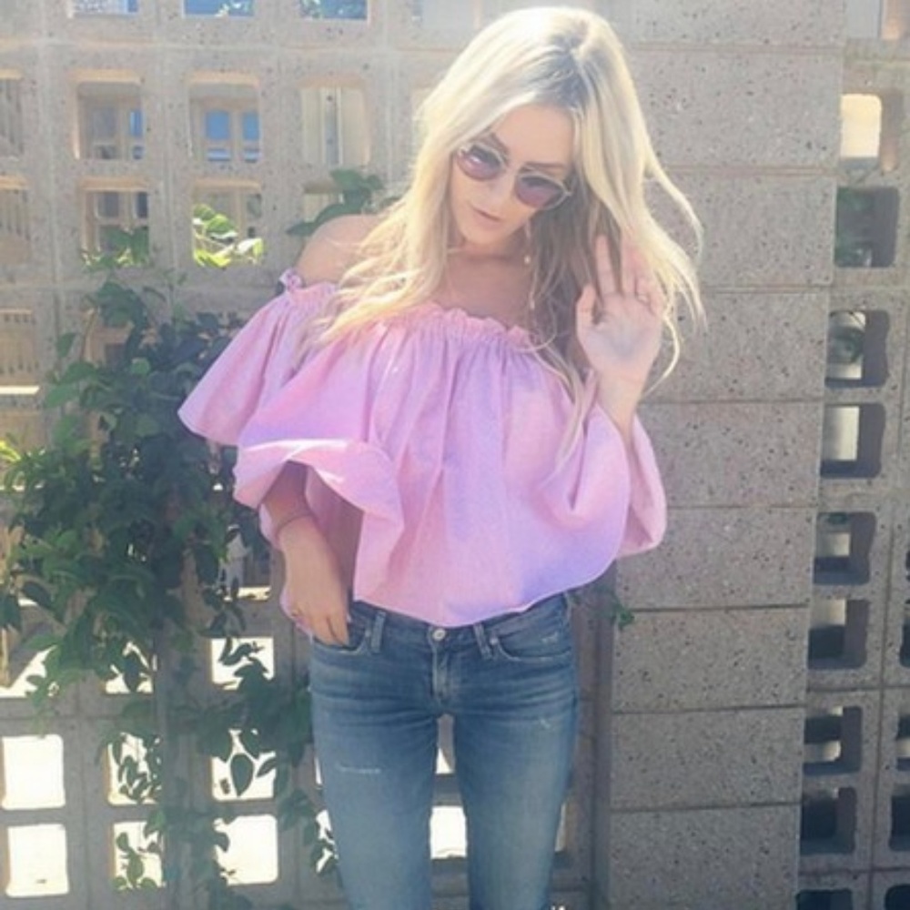 Red & White Stripe Top - Angel